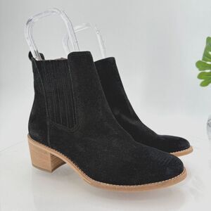 Paul Green Womens Sante Chelsea Boots Block Heel Tan Black Suede 4UK - 6.5 US